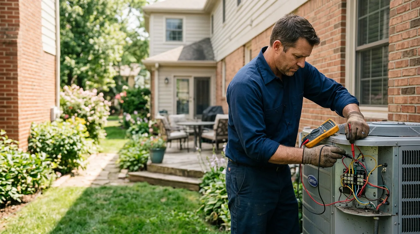 HVAC technician working near Wellman, TX